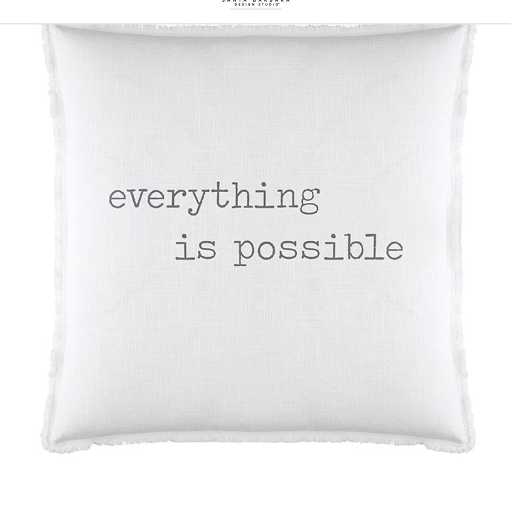 Inspirational White Throw Pillow cover 26x26